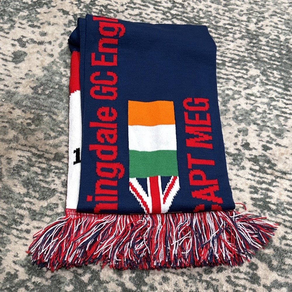 2024 Curtis Cup knit scarf Golf England EUC Team USA